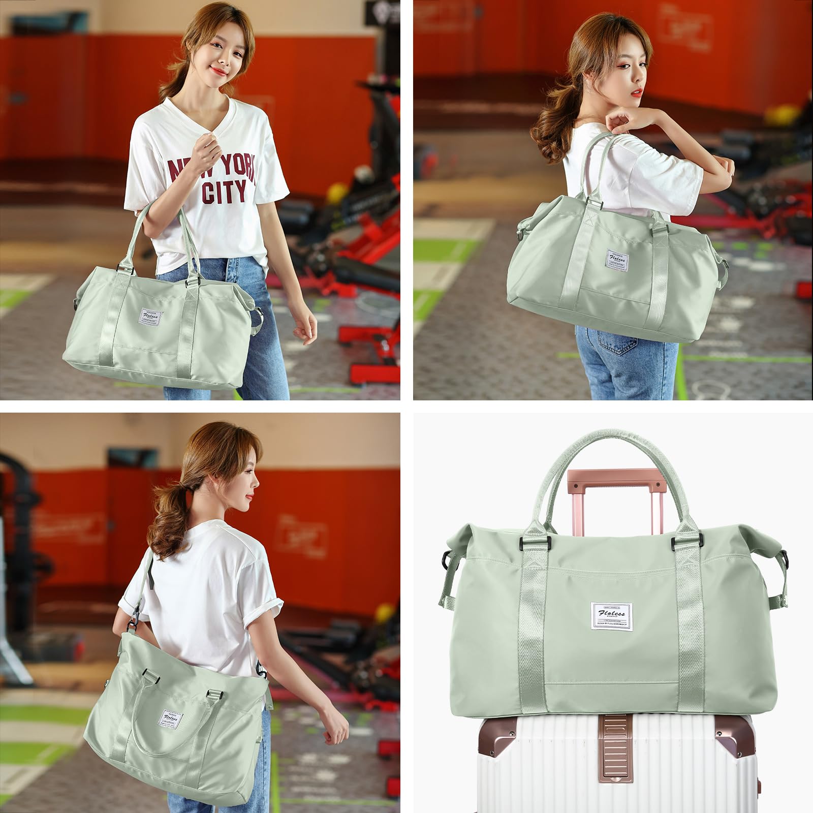 Best Travel Duffel Bag for Women - Lightweight Sports Tote & Gym Shoulder Bag - Perfect for Weekend Getaways, Overnight Trips & Workout Sessions