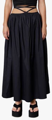NIA Women's Shirin Skirt - Flowy Midi Skirt with Pockets, High Waist A-Line Skirt for Casual & Office Wear | Perfect for Work, Date Night & Summer Outfits
