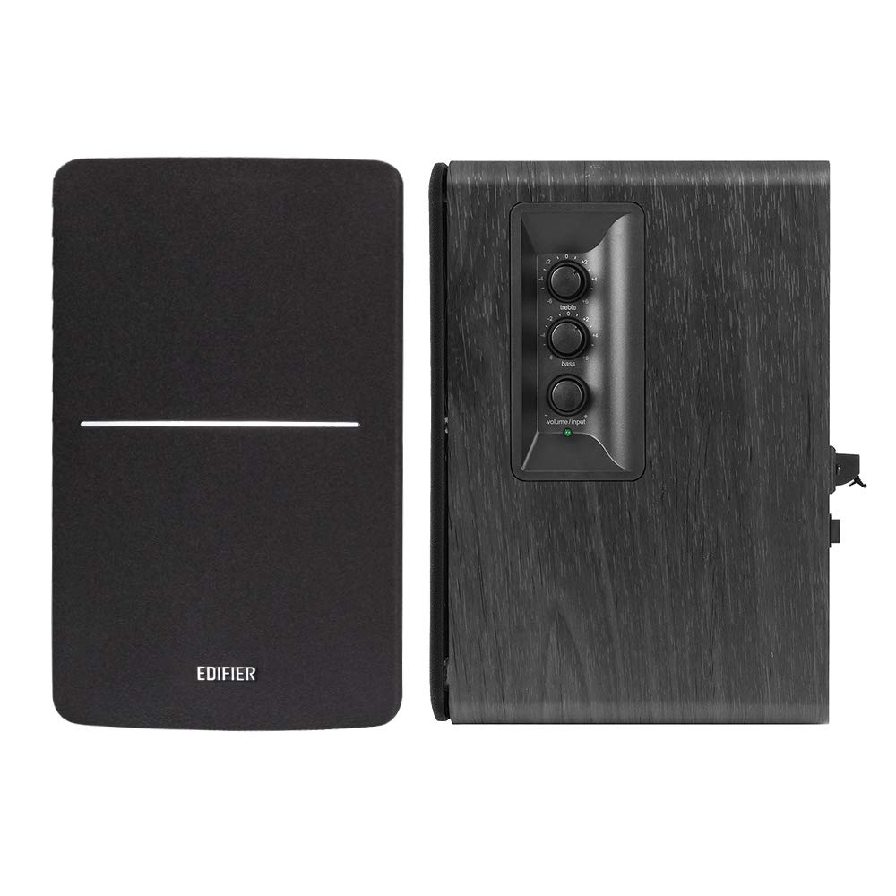 Edifier R1280DBs Active Bluetooth Bookshelf Speakers - 2.0 Wireless Studio Monitor with Optical Input & Subwoofer Line Out - 42W RMS Power - Black - Perfect for Home Theater, Gaming & Music Listening