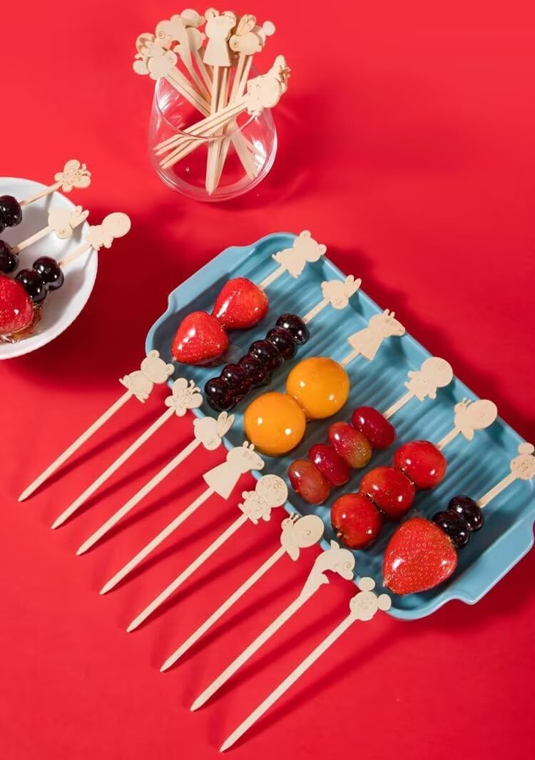 Eco-Friendly Natural Bamboo Skewers for Appetizers - 3.5