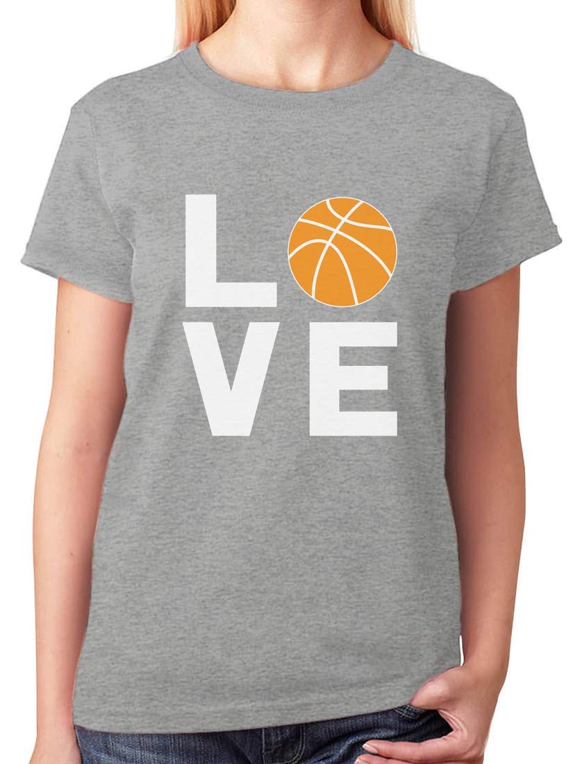 TeeStars Love Basketball T-Shirt - Cool Graphic Women's Tee for Basketball Fans - Perfect Gift for Players & Supporters - Wear to Games, Practice & Casual Outings