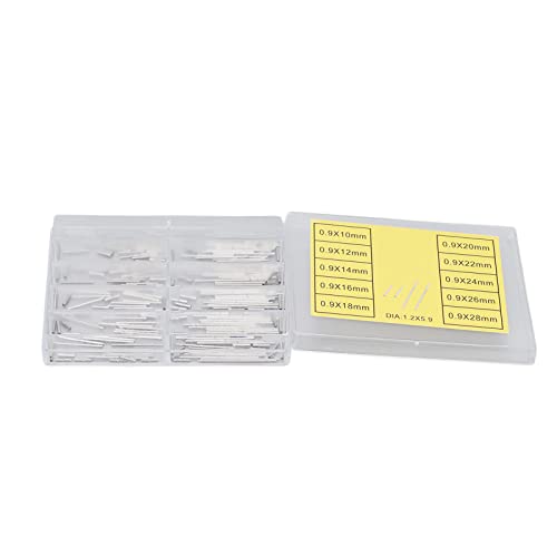 Stainless Steel Watch Tube Link Pins 0.9x1.2mm - Rust Proof Storage Box for Watch Repair & Jewelry Making - Perfect for Watch Shops, DIY Watch Bands & Anti-Oxidation Protection