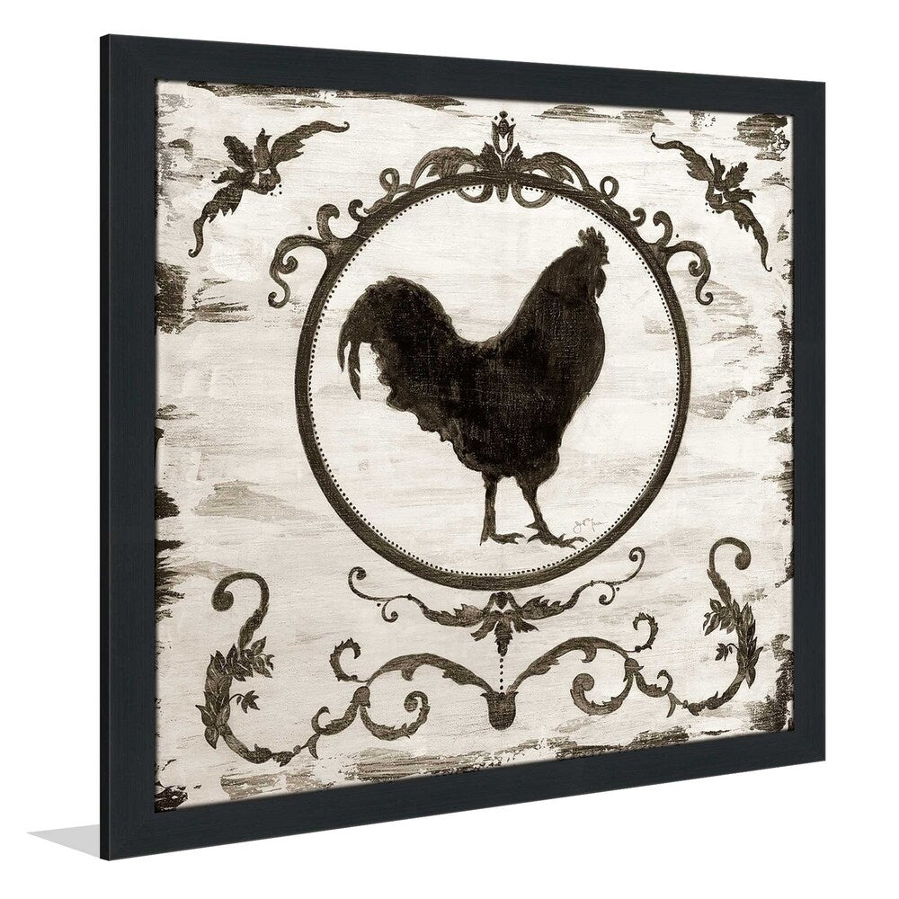 Berkshire Rooster Art Print on Acrylic by Tava Studios - Brown Wall Decor for Living Room, Kitchen & Office