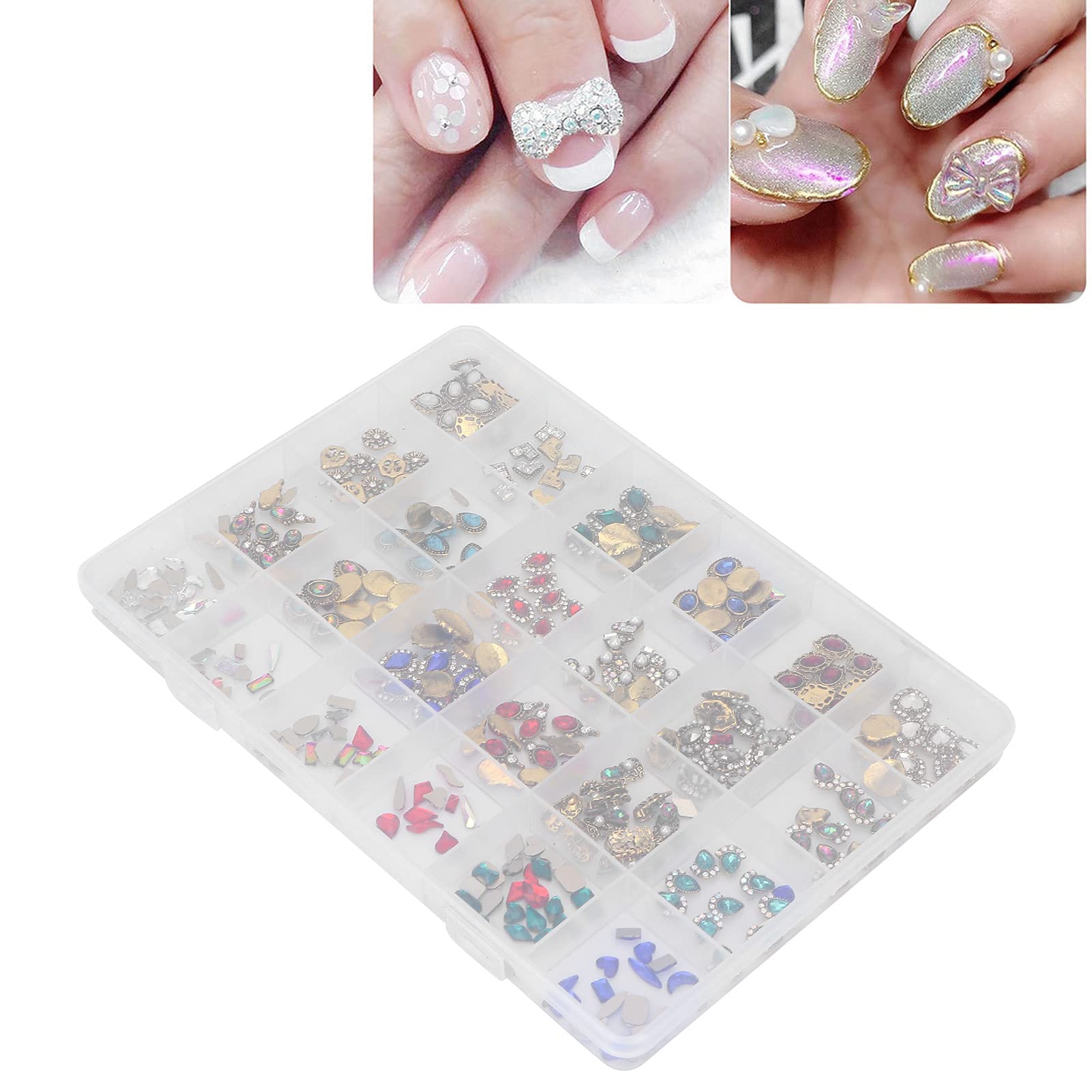 Vomeko Nail Rhinestones Set - 5000+ Gems for Nail Art, Embellishments & Nail Jewelry Accessories | Perfect for DIY Manicures, Salon Nail Designs & Party Glam Looks