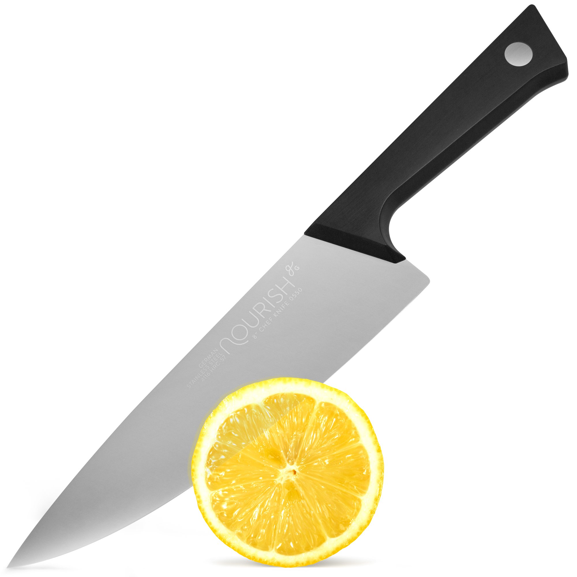 Premium German Steel Chef Knives - Ergonomic Handle & Balanced Design for Professional Cooking | Durable Kitchen Knives for Slicing, Dicing & Food Prep