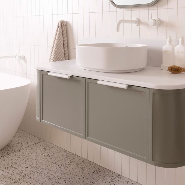 ADP Flo Wall Mounted Bathroom Vanity - Modern Floating Vanity with Sink for Small Space Bathroom Remodel