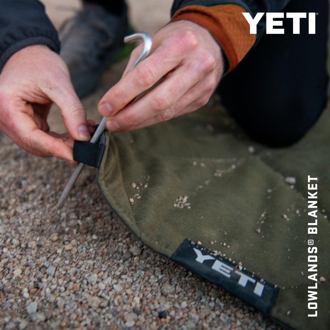 YETI Lowlands Blanket - Water-Resistant Outdoor Blanket with Carry Bag for Camping, Picnics, Beach & Travel | Portable Multi-Use Blanket for Hiking, Tailgating and Backyard Use