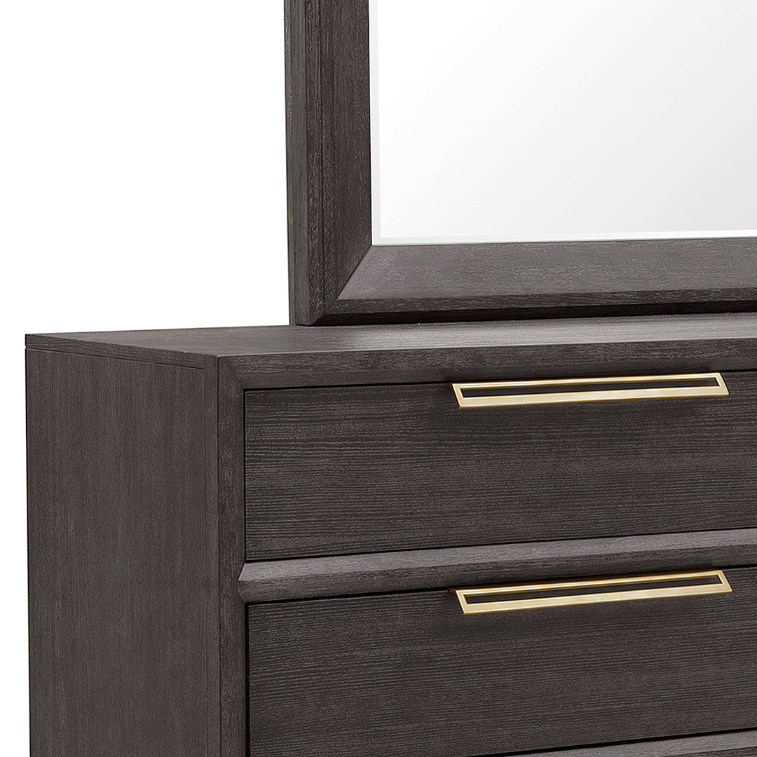 Quincy Dresser - Stylish 6-Drawer Wooden Chest for Bedroom & Living Room Storage | Perfect for Organizing Clothes, Linens & Home Decor