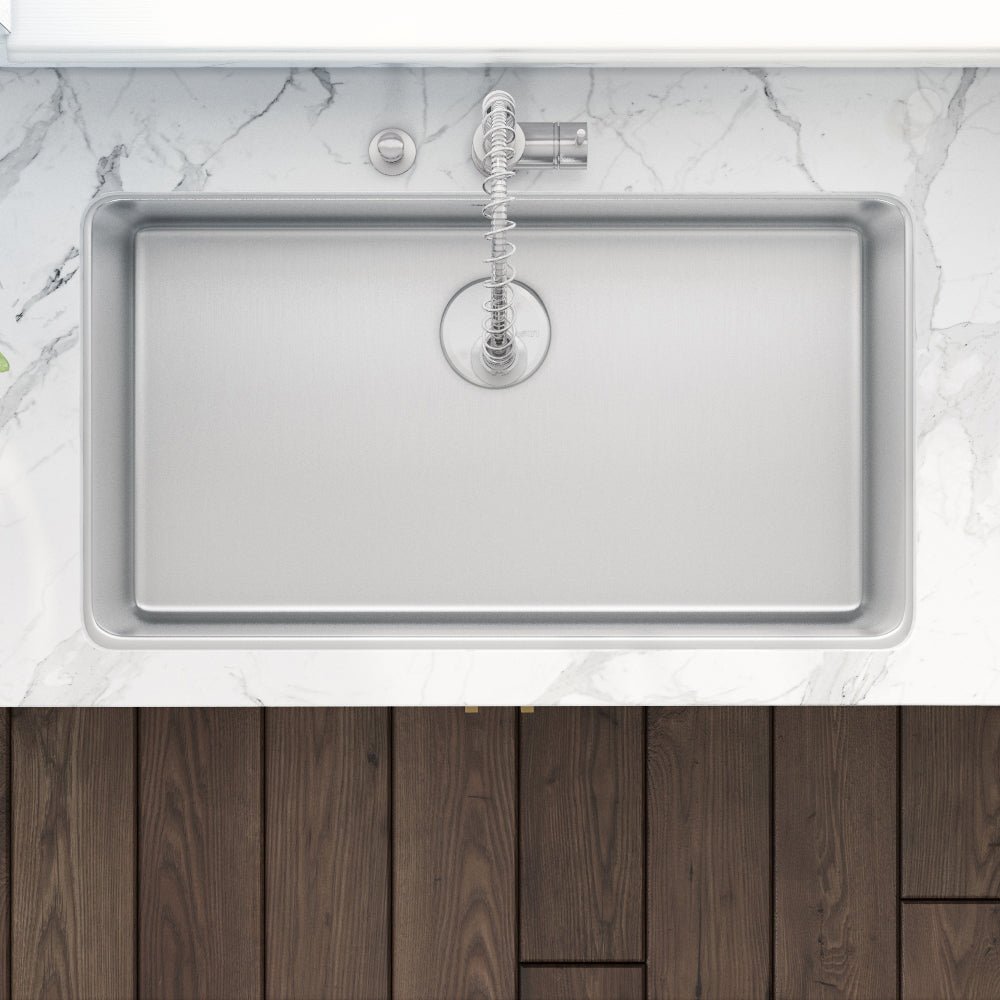 31 Inch Undermount Kitchen Sink - 16 Gauge Stainless Steel Single Bowl Sink for Modern Kitchens - Perfect for Food Prep, Dishwashing & Entertaining