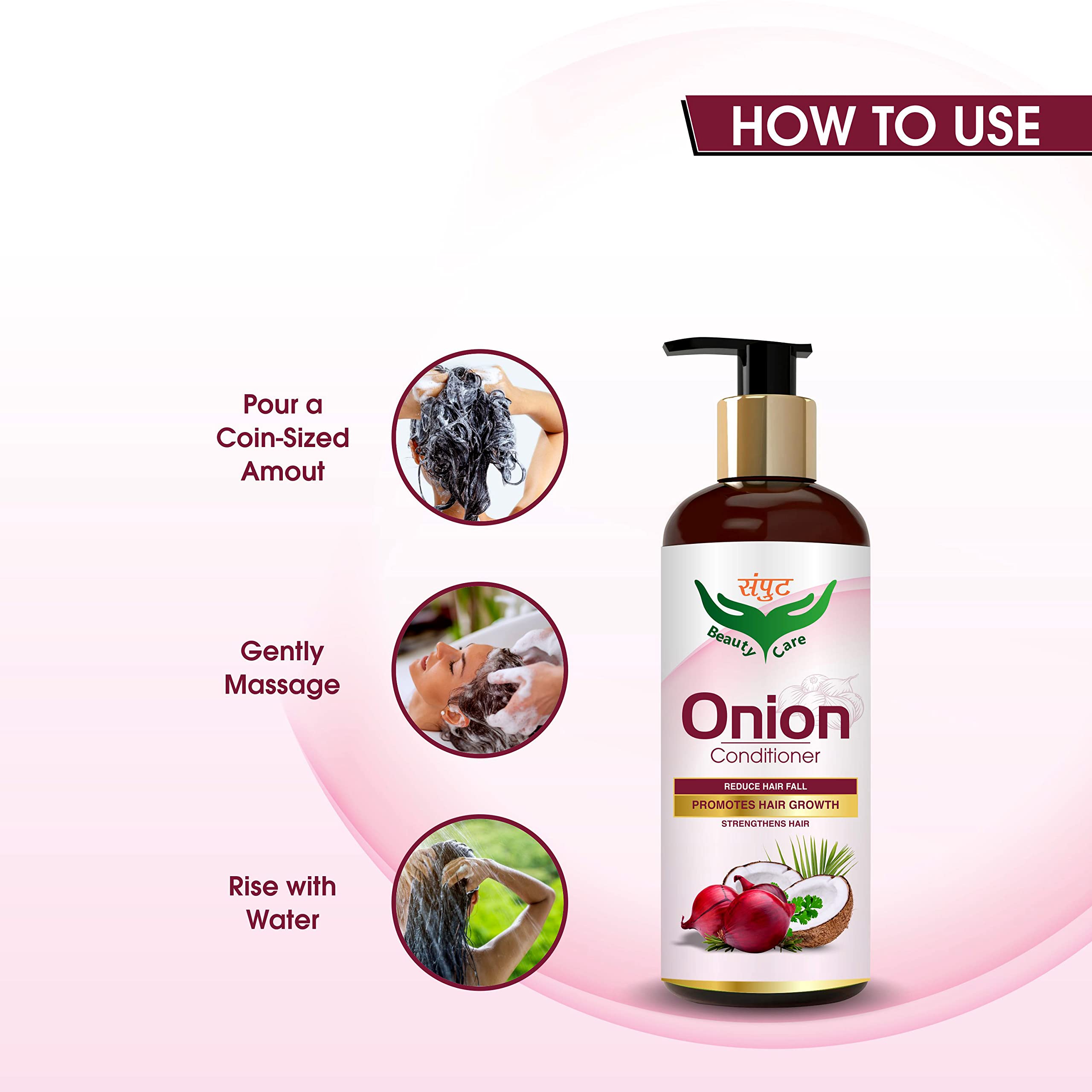 Adivasi Herbal Onion Hair Conditioner - 250ml Moisturizing Treatment for Hair Growth & Fall Control - Men & Women - Perfect for Dry, Damaged Hair & Scalp Care