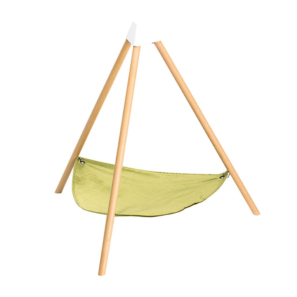Premium Solid Wood Pet Hammock Bed - 53x63cm Triangle Wooden Pet Nest for Dogs & Cats - All-Season Comfort Mat for Indoor & Outdoor Use - Perfect for Living Room, Patio, or Bedroom