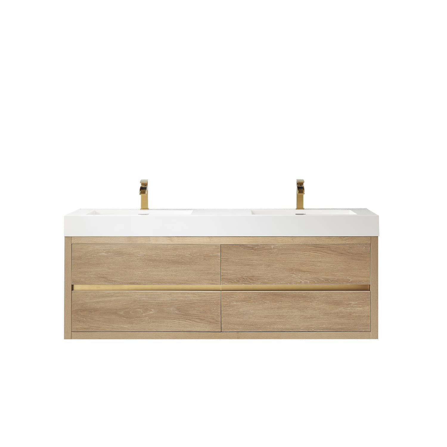 VINNOVA Palencia Bathroom Vanity with Sink - 36 Inch Modern Oak Wood Bath Vanity Set for Bathroom Remodel, Farmhouse & Contemporary Home Decor