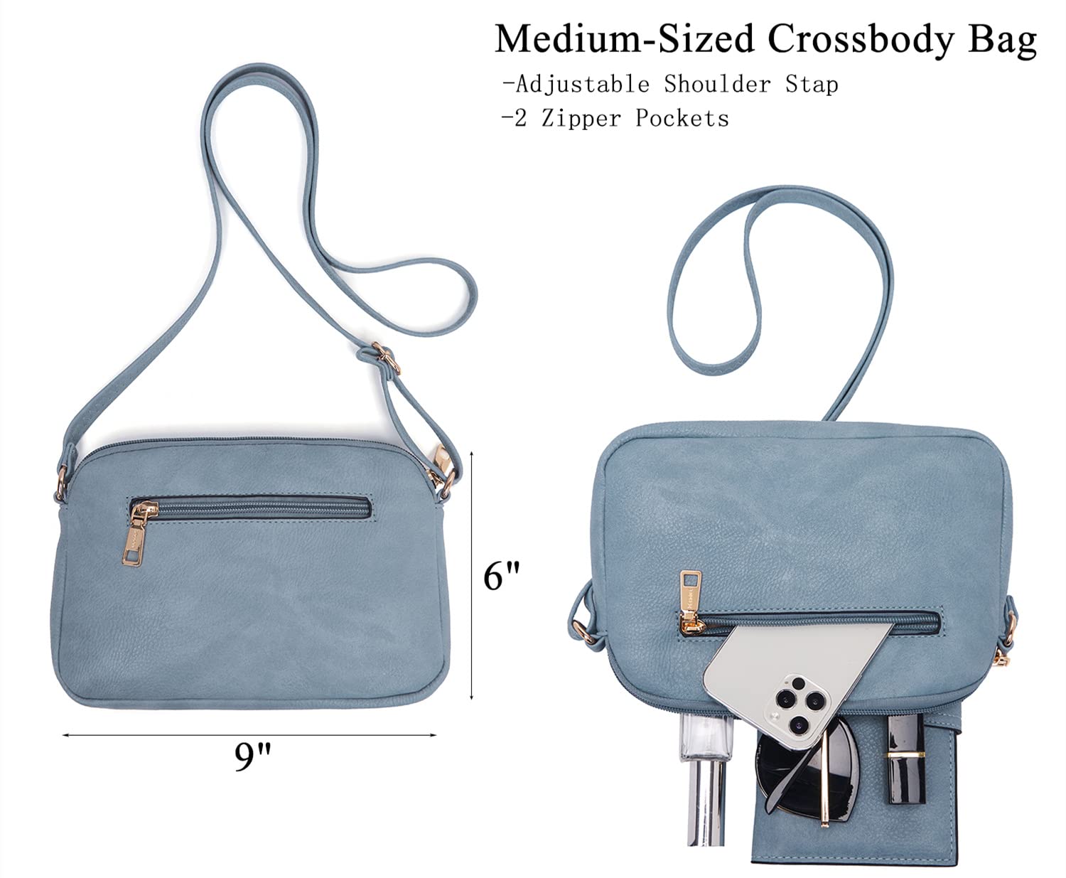 Women's Tote Handbags Set - Large Shoulder & Crossbody Purse for Work & Travel