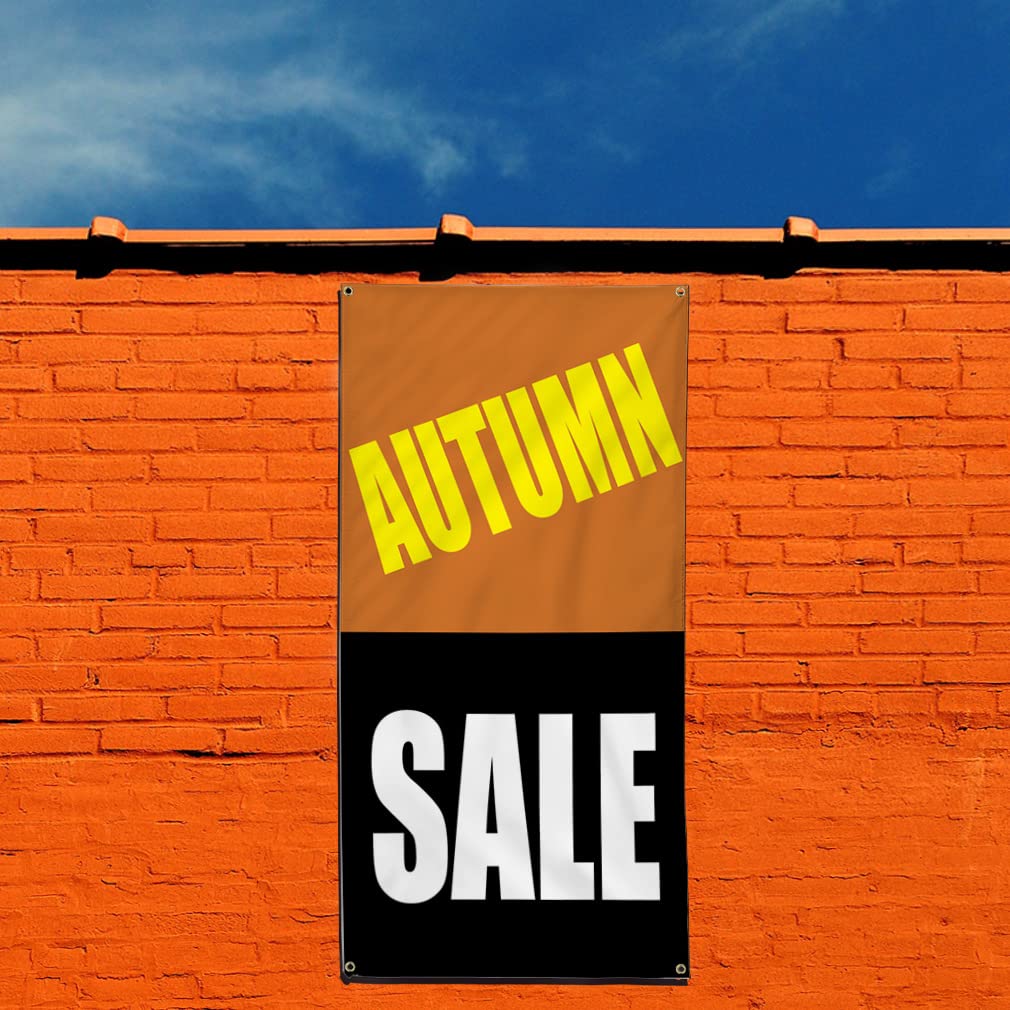 Premium Vertical Vinyl Banner - Weatherproof Outdoor Business Sign (96x48 Inches) with 8 Grommets | Multiple Sizes Available | Perfect for Storefronts, Events & Industrial Yard Signs | Autumn Special Offer
