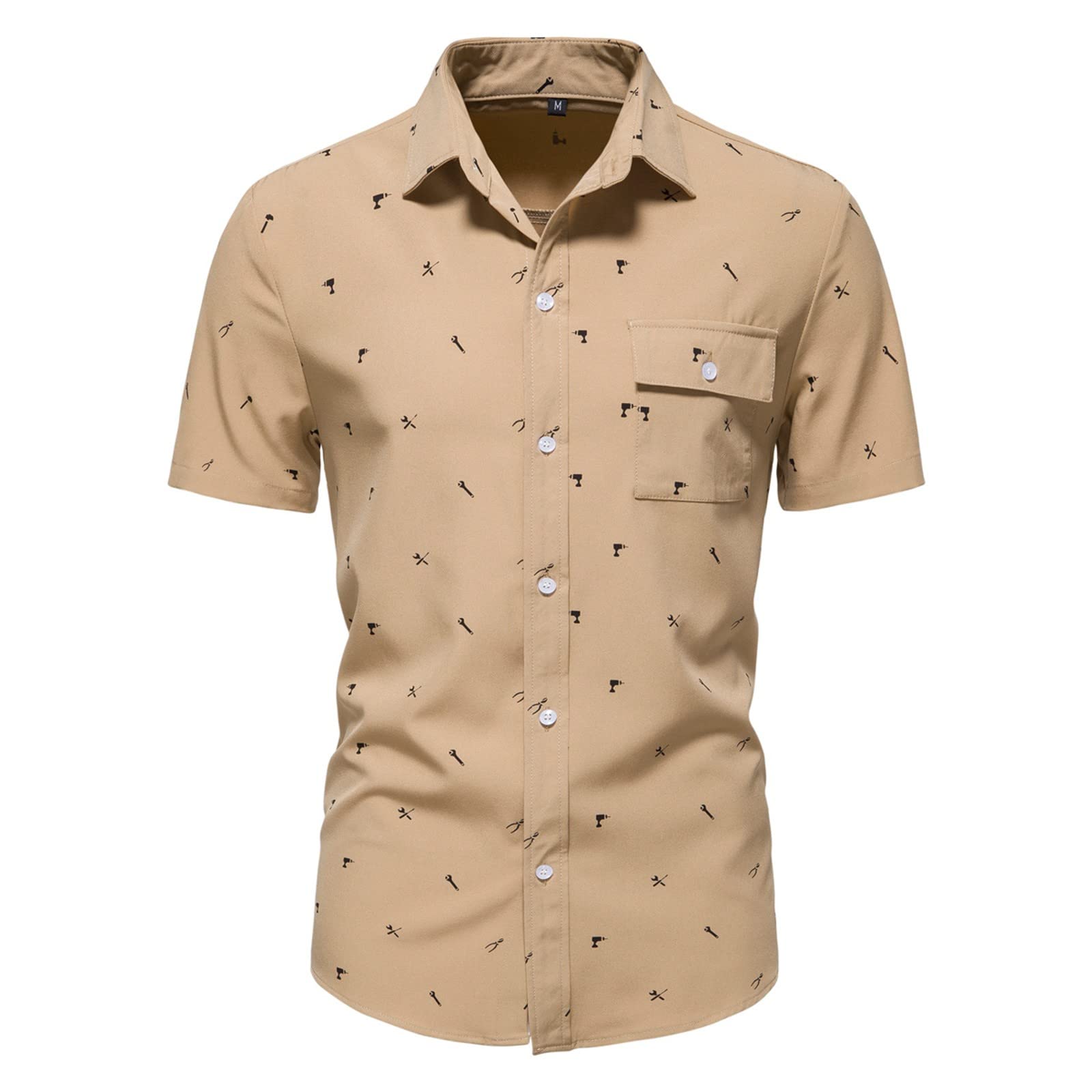 Stylish Men's Hawaiian Shirt - Short Sleeve Floral Print Button Down Shirt for Casual Wear | Perfect for Beach Vacations, Summer Parties & Tropical Getaways