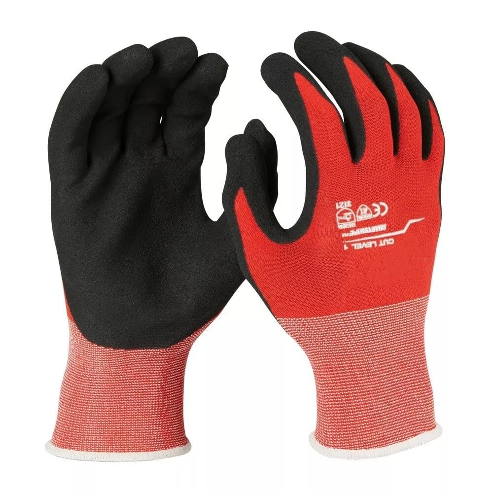 Milwaukee 48-22-8900B 12PK Cut Resistant Dipped Gloves - Small Size for Construction & DIY Projects