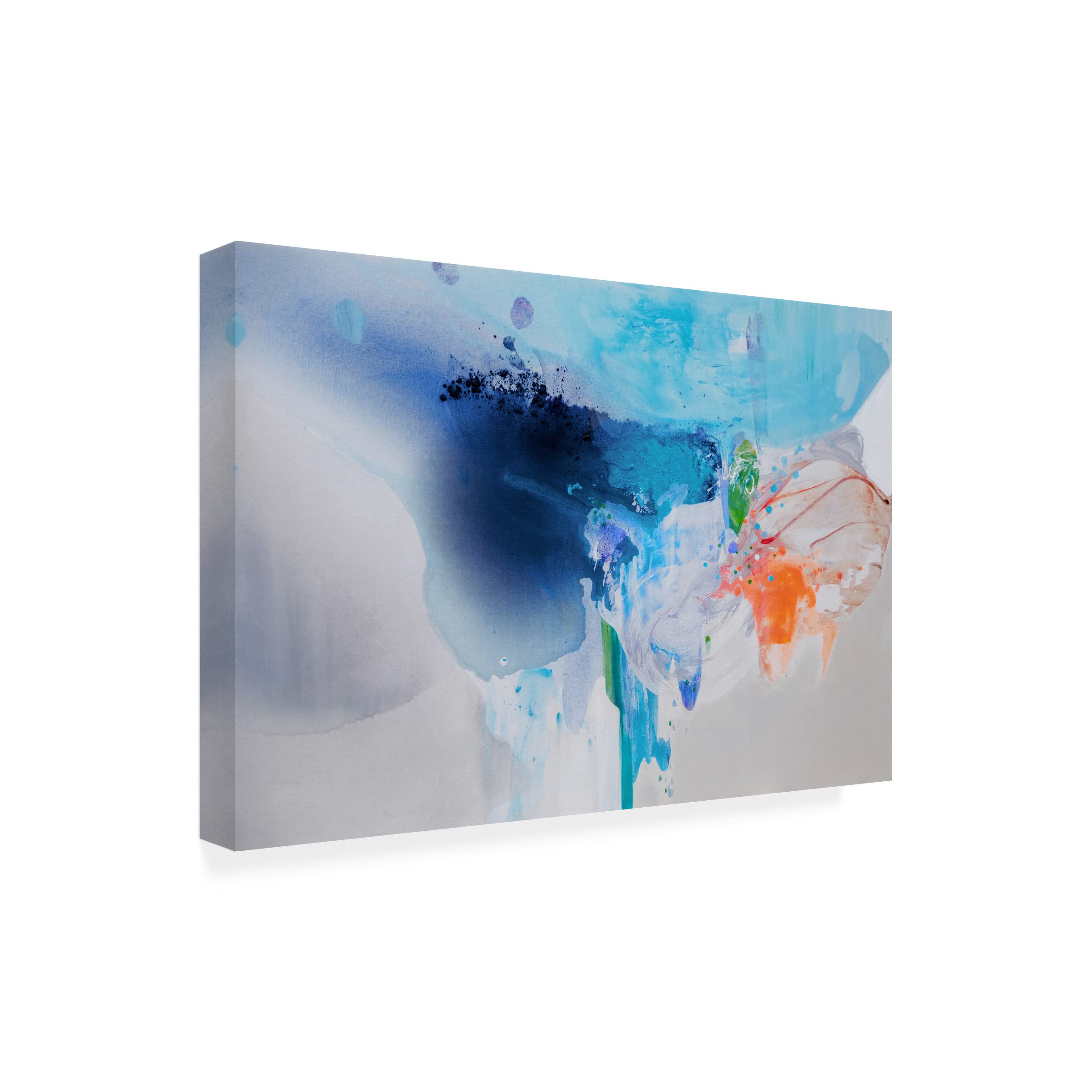Trademark Fine Art 'Chasing Corals' Canvas Wall Art Print by Lina Alattar - Ocean Themed Home Decor for Living Room, Bedroom & Office