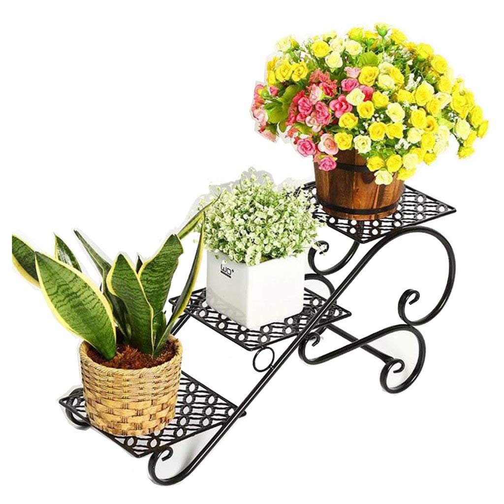Iron Plant Stand for Indoor Outdoor Use - Decorative Flower Pot Holder Shelf for Balcony, Living Room, Garden - Sturdy Metal Rack for Home Decor & Plant Display