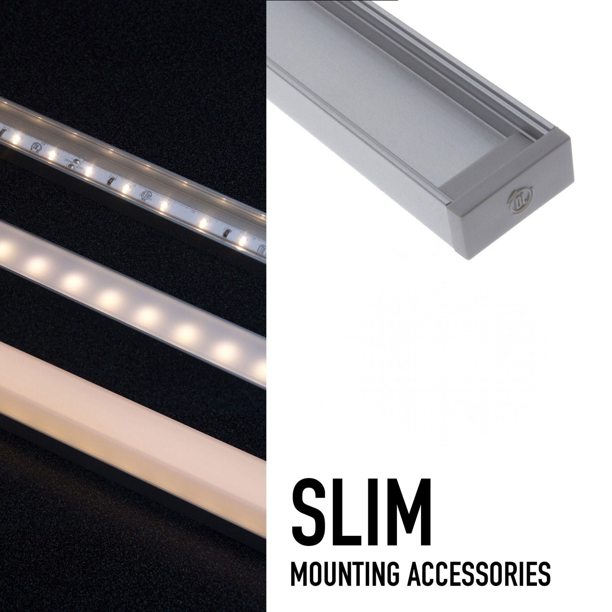 48 Slim Channel LED Light Fixture with Premium Diffusion Lens - White | Energy Efficient Lighting for Home, Office & Commercial Spaces