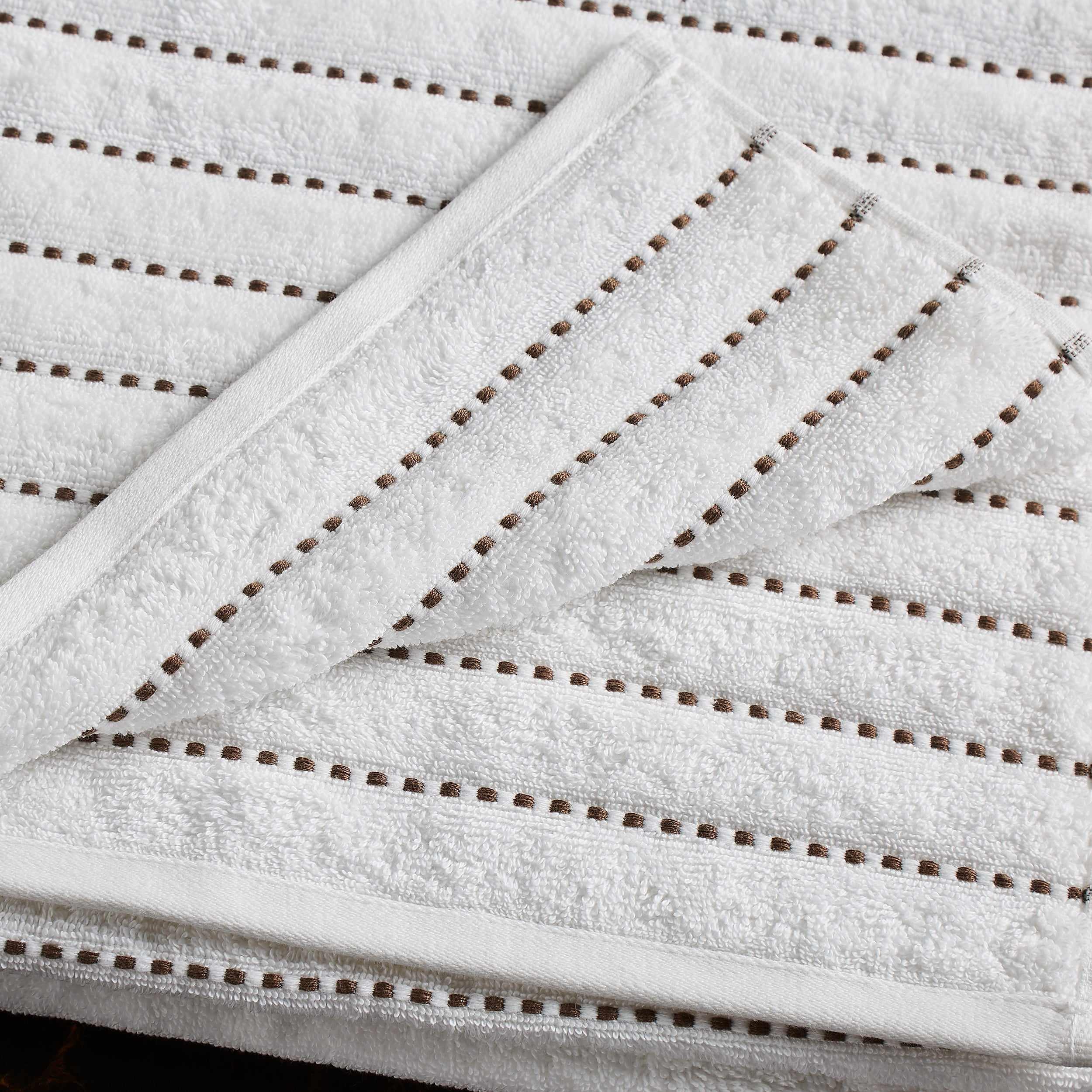Organic Cotton Wave Plush Stripe 2-Piece Bath Sheet Towel Set - Ultra Soft & Absorbent for Spa, Bathroom & Beach Use