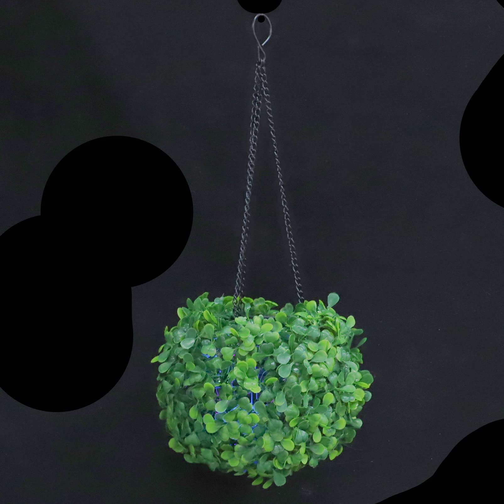 Happyyami Solar Powered LED Rattan Ball Garden Lights - 7 Color Changing Outdoor Hanging Decor for Yard, Patio, Wedding & Party Decoration