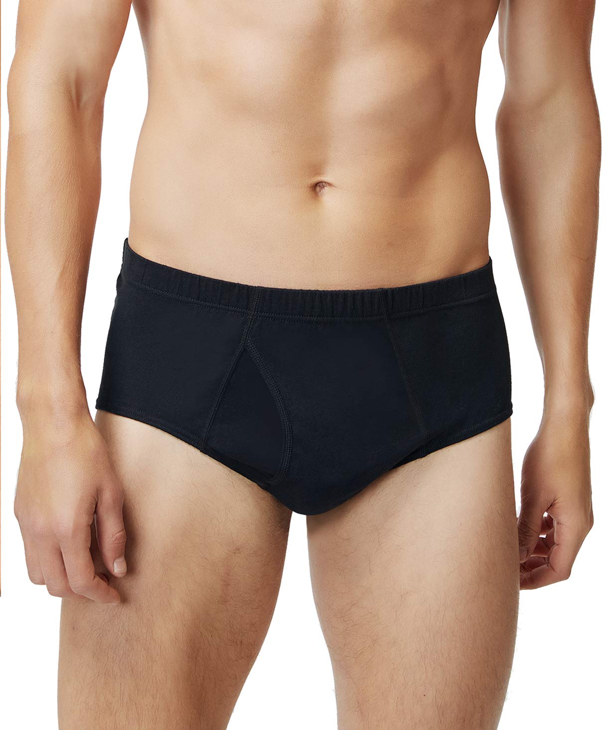 Men's Cotton Briefs - Soft & Breathable Basic Underwear Without Fly (Pack of 3) | Perfect for Everyday Comfort, Workout & Travel