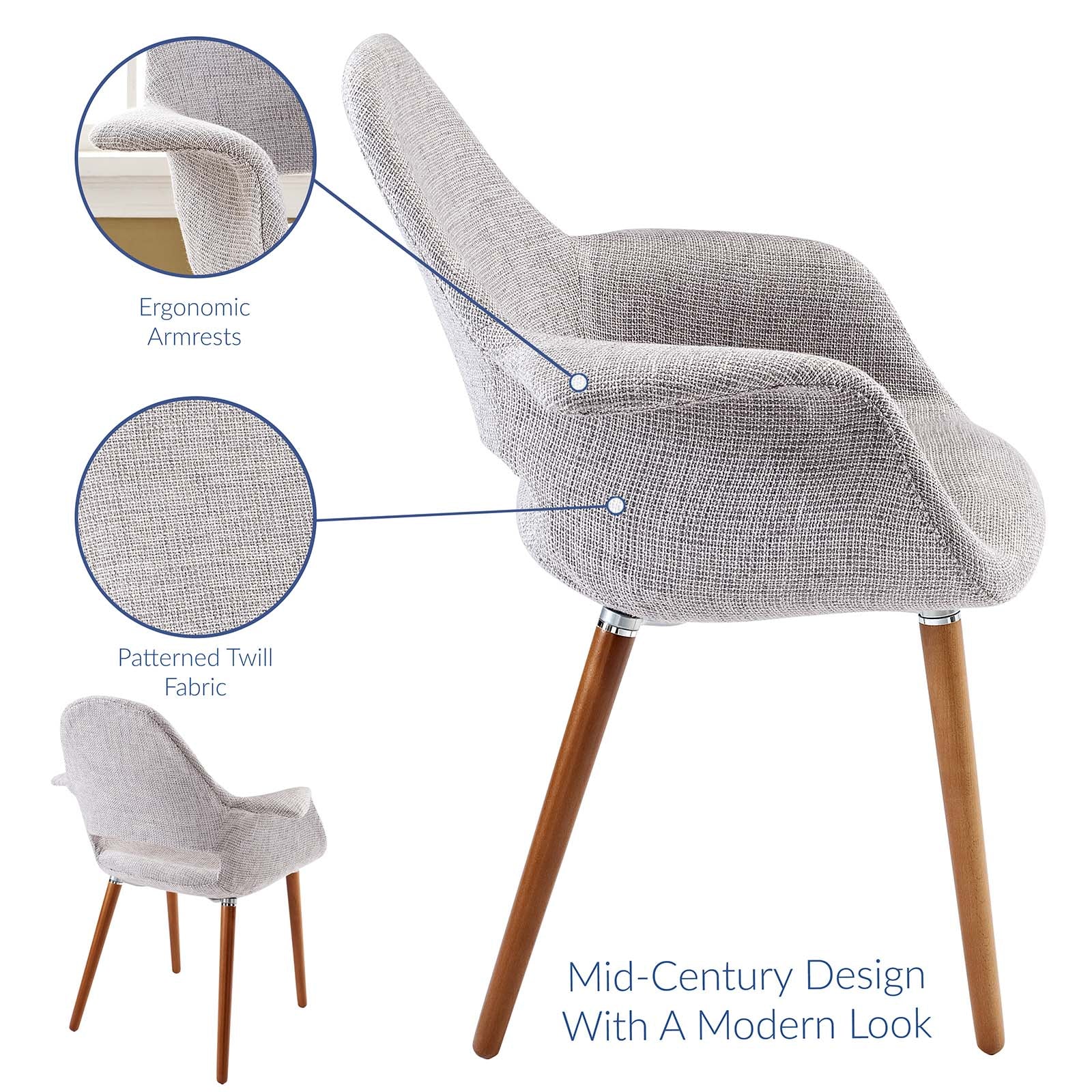 Premium Aegis Dining Armchair - Modern Comfortable Kitchen & Dining Room Chair for Home & Restaurant Use - Perfect for Family Gatherings & Entertaining Guests