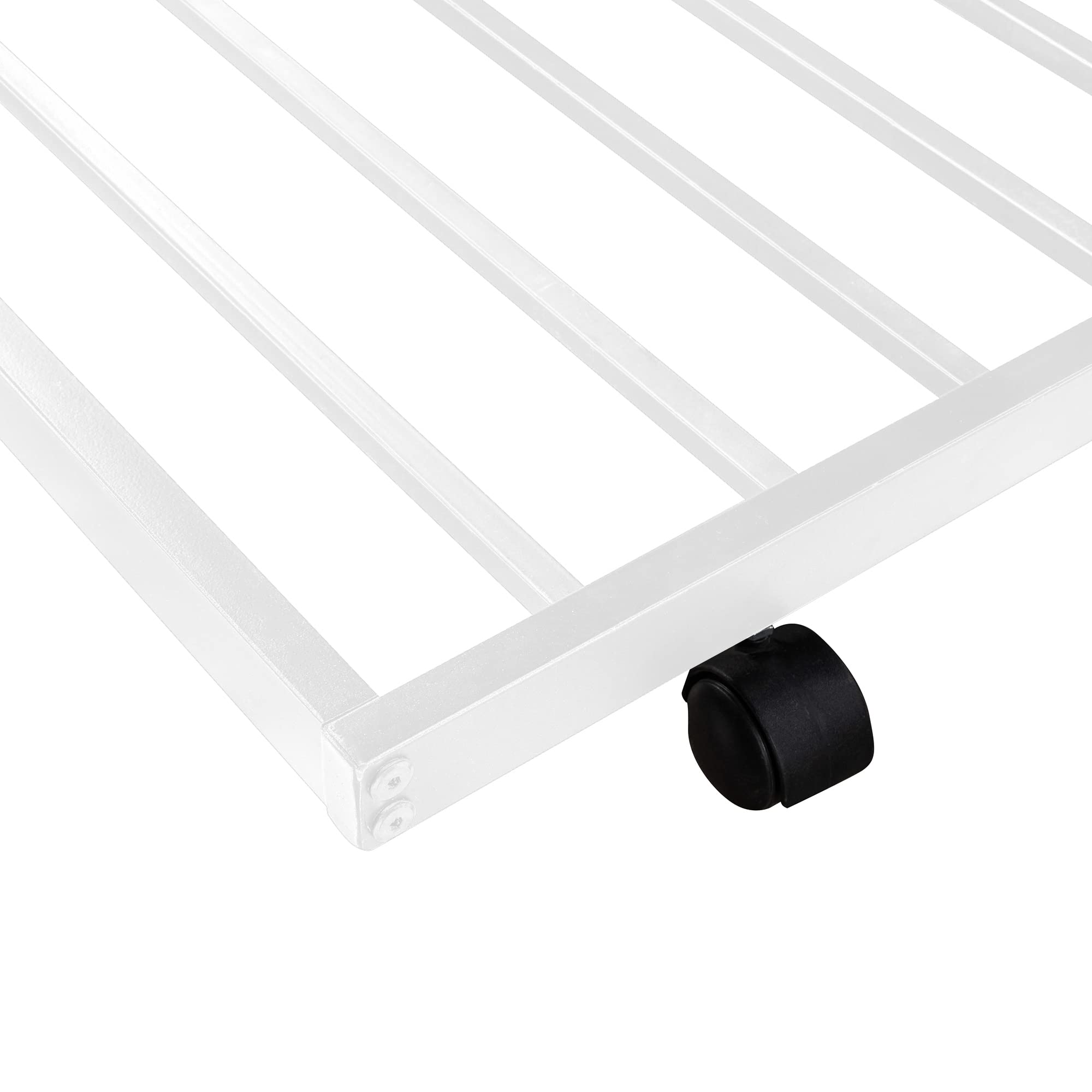 P PURLOVE Twin Over Twin Metal Bunk Bed with Trundle & Ladder - Convertible to 2 Separate Beds, Space-Saving Design, No Box Spring Required, White - Perfect for Kids' Bedrooms, Guest Rooms & Small Spaces