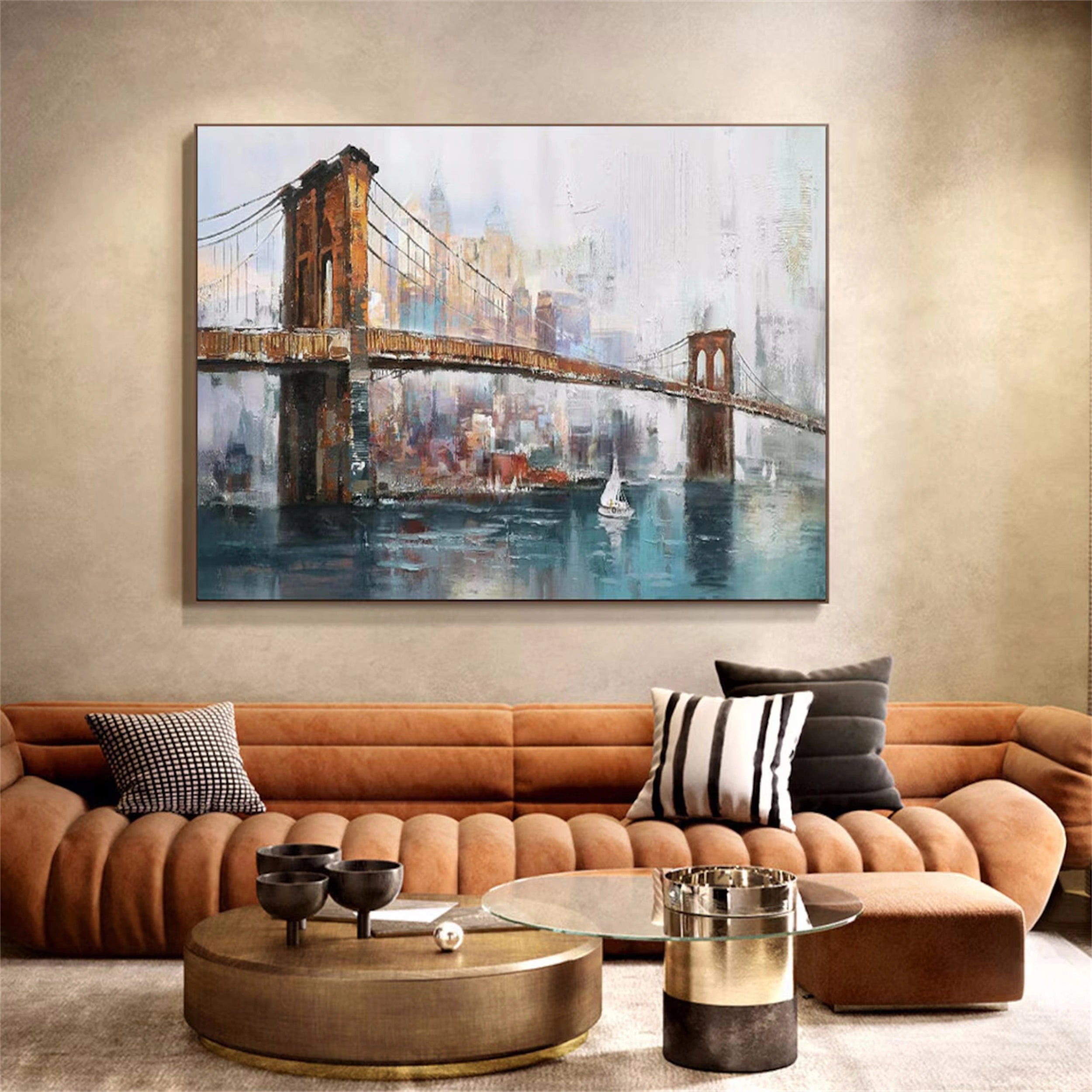 Urban Landscape Painting #UL 012 - Modern Wall Art for Home & Office Decor - Perfect for Living Room, Bedroom or Workspace