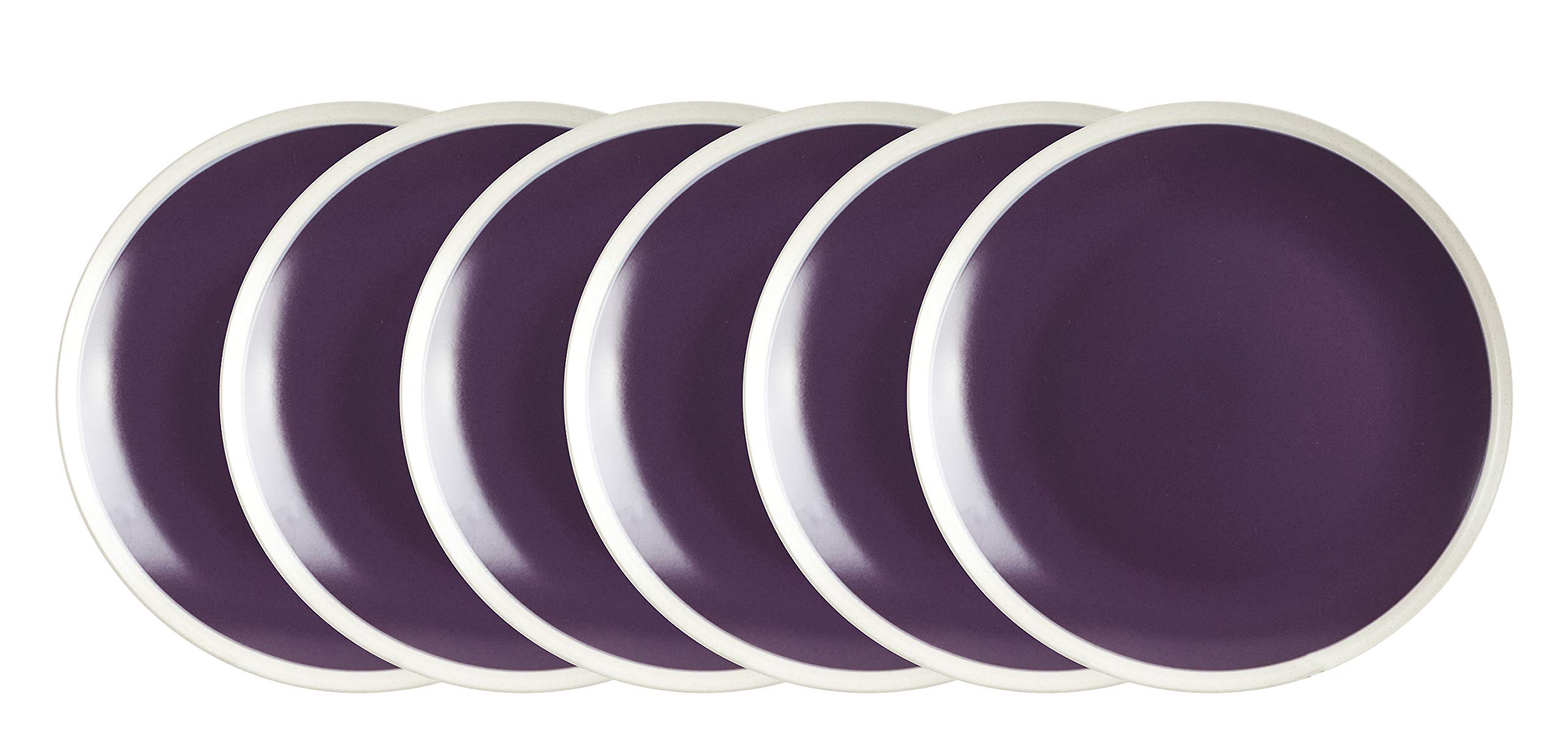 Speckled Stoneware Dinnerware Set 18-Piece - Violet & Ivory for Farmhouse & Rustic Dining | Durable Stoneware Plates, Bowls, Mugs | Perfect for Everyday Use & Entertaining
