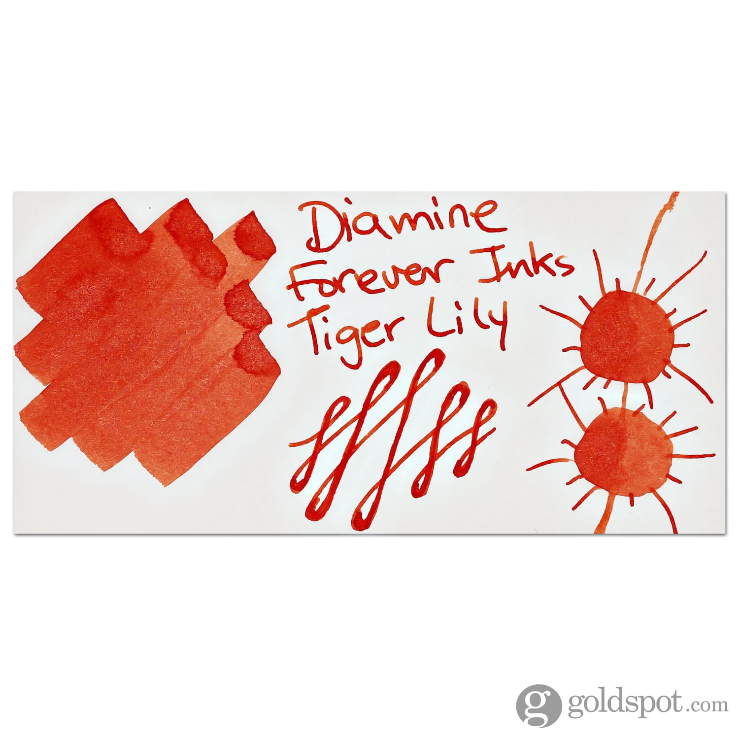 Diamine Forever Ink Bottle - 50ml Tiger Lily Orange Fountain Pen Ink for Calligraphy, Writing & Art - Premium Long-Lasting Ink for Journals, Letters & Creative Projects
