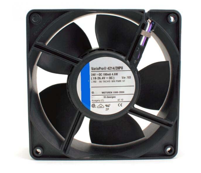 Sunnystar 12cm VarioPro 4214/2HPU 24V 190mA 4.6W ebmPAPST Industrial Cooling Fan - Perfect for Server Racks, HVAC Systems & Electronic Equipment Cooling