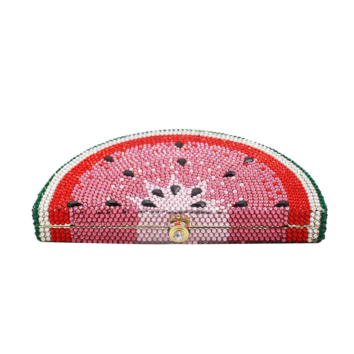 Sparkling Watermelon Rhinestone Evening Clutch for Women - Elegant Crystal Glitter Purse for Party, Wedding, Cocktail & Banquet | Perfect Prom, Date Night & Special Occasion Accessory