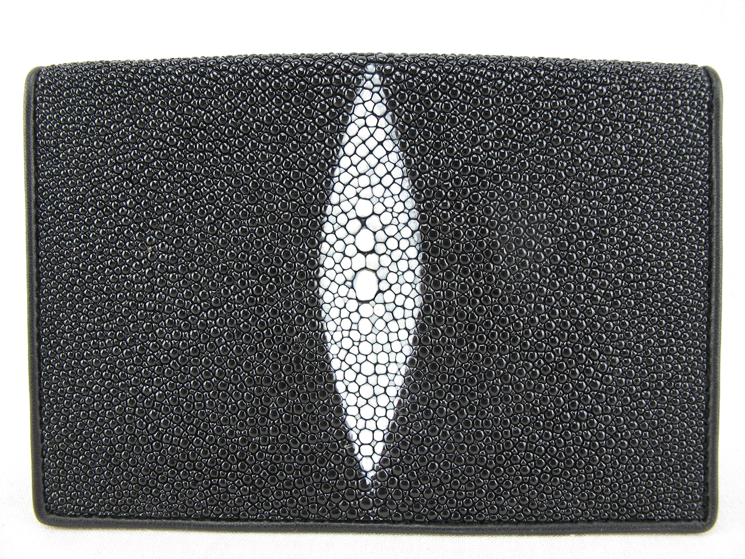 Genuine Stingray Skin Leather Passport Holder Wallet - Premium Travel Accessory for Men & Women - Perfect for Business Trips and Vacations