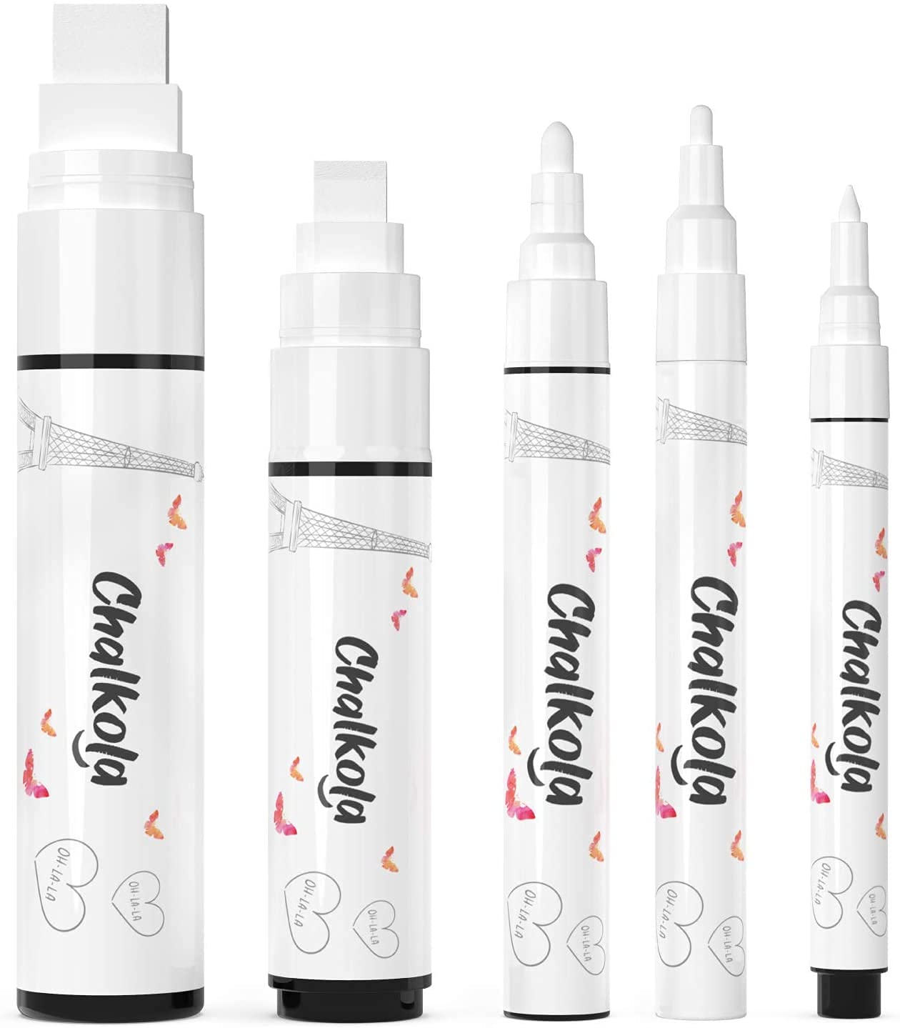 10mm Metallic & 5 White Chalk Markers Set - Perfect for DIY Crafts, Restaurant Menus, Wedding Signs & Classroom Teaching