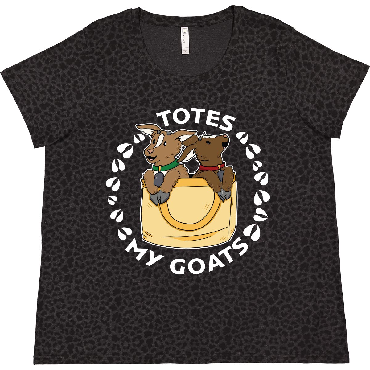 Inktastic Cute Goats Totes My Goats Women's Plus Size T-Shirt - Funny Graphic Tee for Casual Wear & Gifts