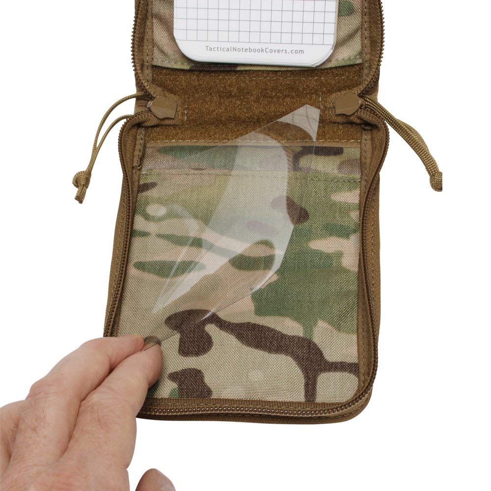 Tactical Notebook Cover for Canadian Forces FMP | Durable Coyote Brown Organizer with Utility Strap | Fits 6.75” x 4.5” Field Message Pad | Military-Grade Tactical Gear for Outdoor, Camping & Survival Use