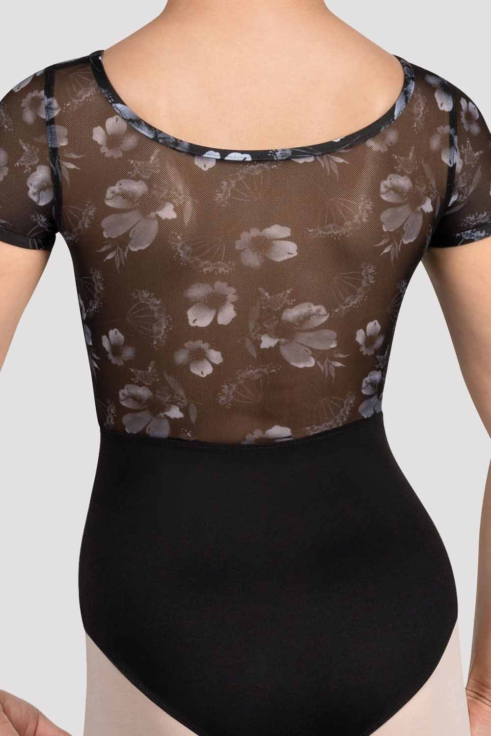 Girls Remi Floral Cap Sleeve Leotard - Dance Gymnastics Ballet Leotard for Kids - Perfect for Recitals, Performances & Practice