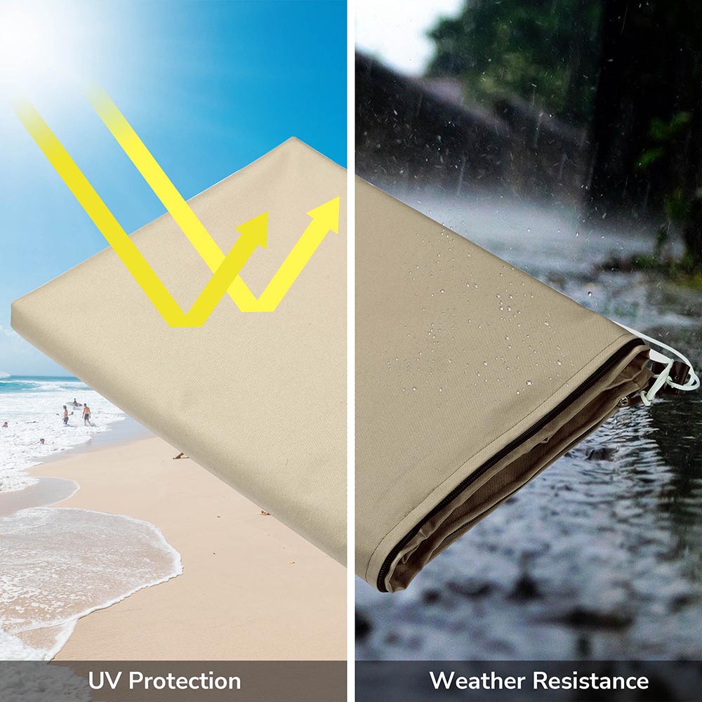 TheLAShop Waterproof Patio Umbrella Cover with Zipper & Rod - Durable Protection for 5-13FT Outdoor Umbrellas - Perfect for Backyard, Deck, and Poolside Use