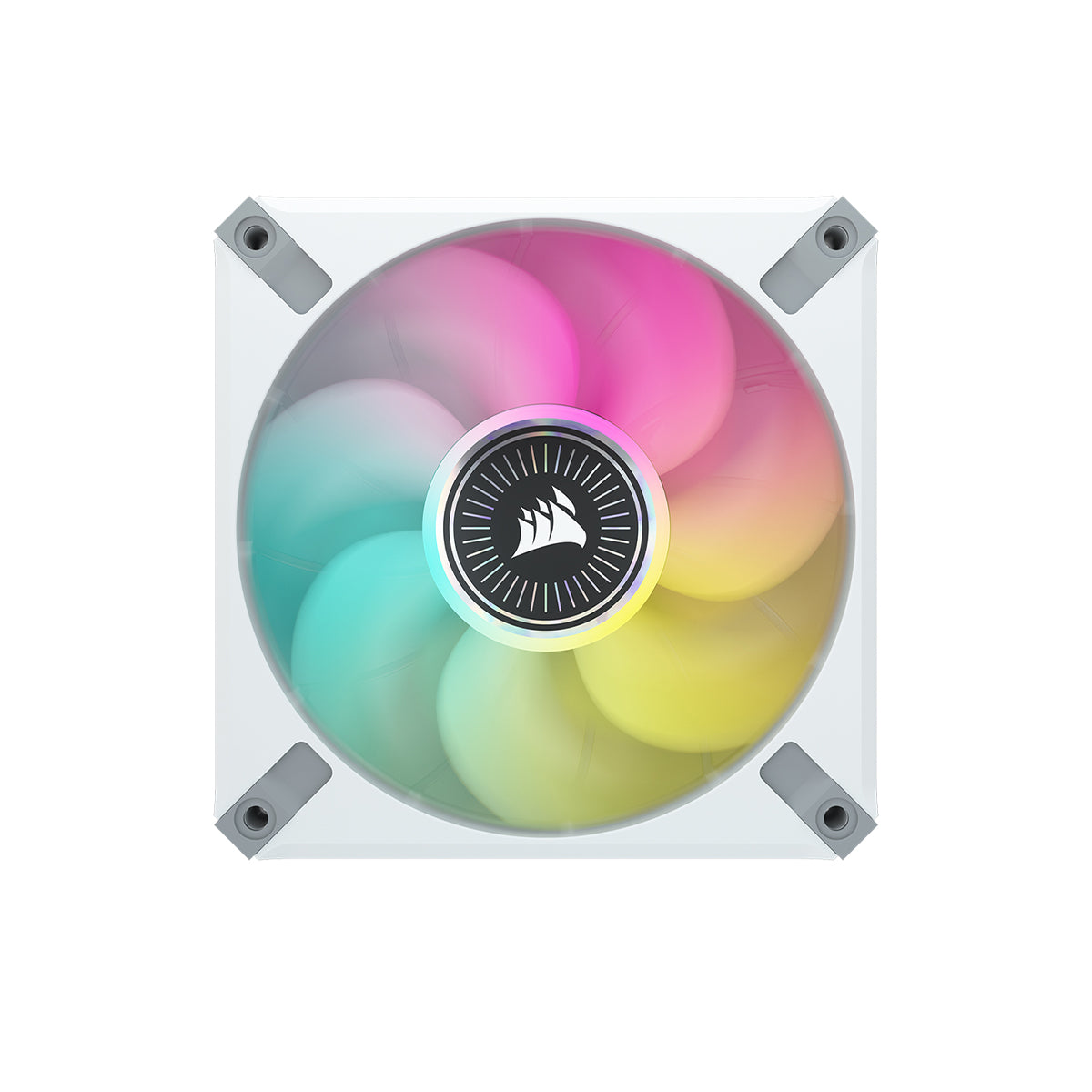 Corsair ML120 RGB ELITE Premium White 120mm Magnetic Levitation PC Cooling Fan with AirGuide Technology - Single Pack - Perfect for Gaming PCs, Workstations & PC Case Cooling