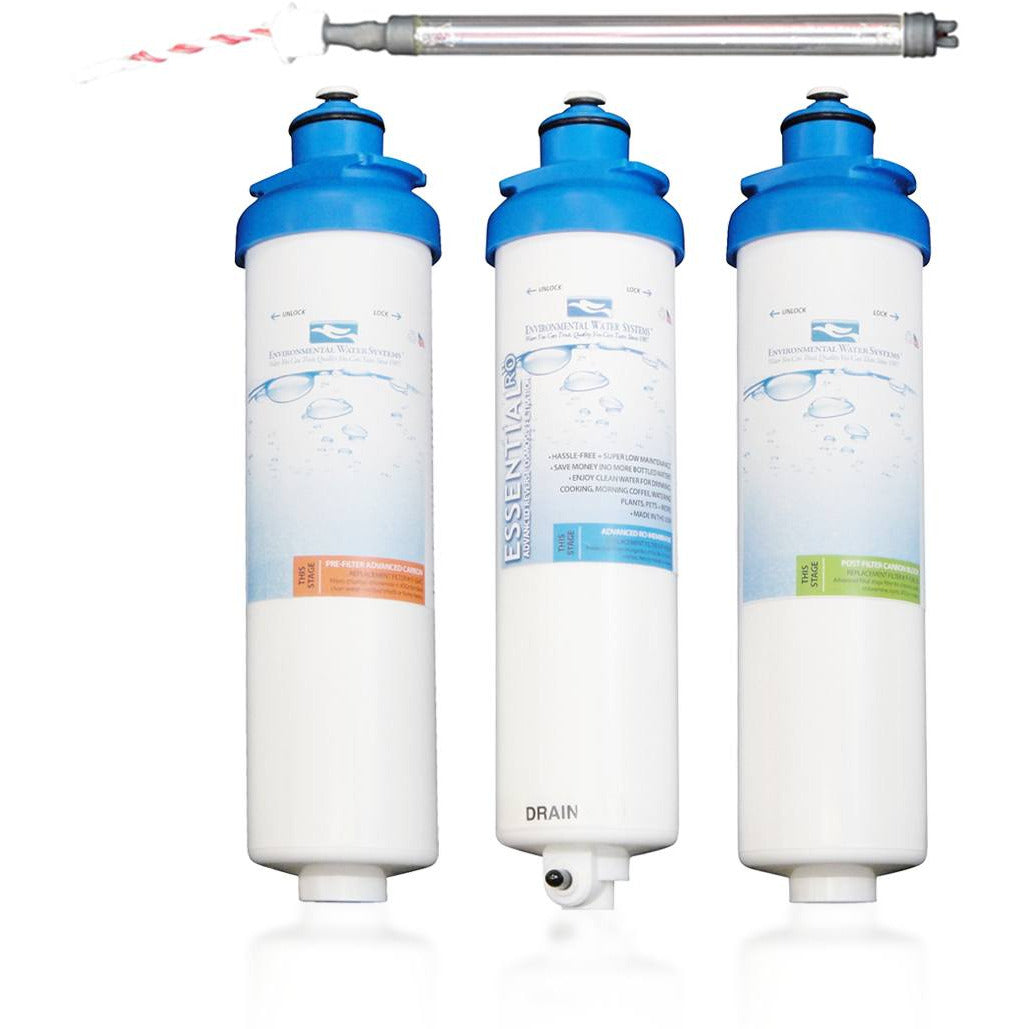 EWS 3-Stage Reverse Osmosis Under Sink Water Filtration System - Pure Drinking Water for Home & Kitchen