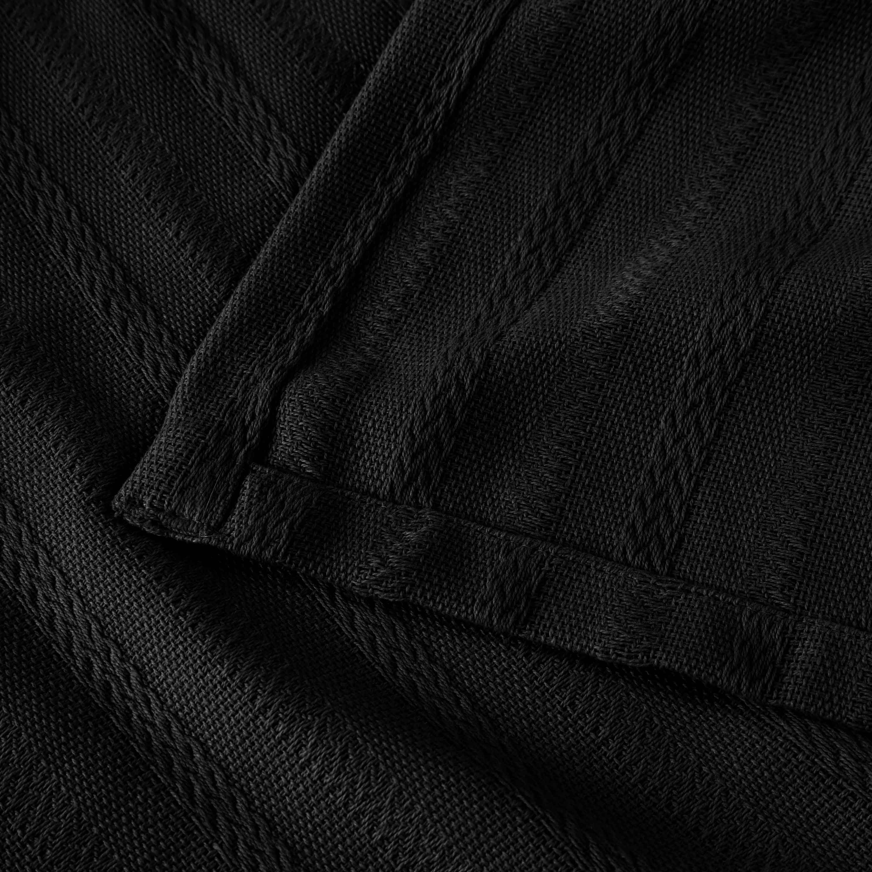 Soft Clara Cotton Textured Striped Lightweight Woven Blanket - Perfect for Sofa, Bed & Outdoor Picnics