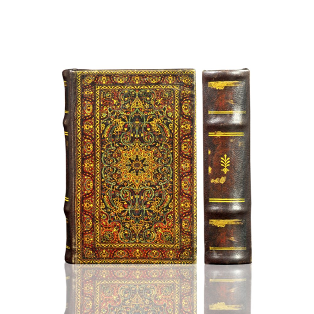 Enchanted World of Boxes - Persian Style Leather Book Box with Decorative Pattern, Secret Storage for Jewelry & Keepsakes | Perfect for Home Decor, Gift Giving & Organizing Valuables