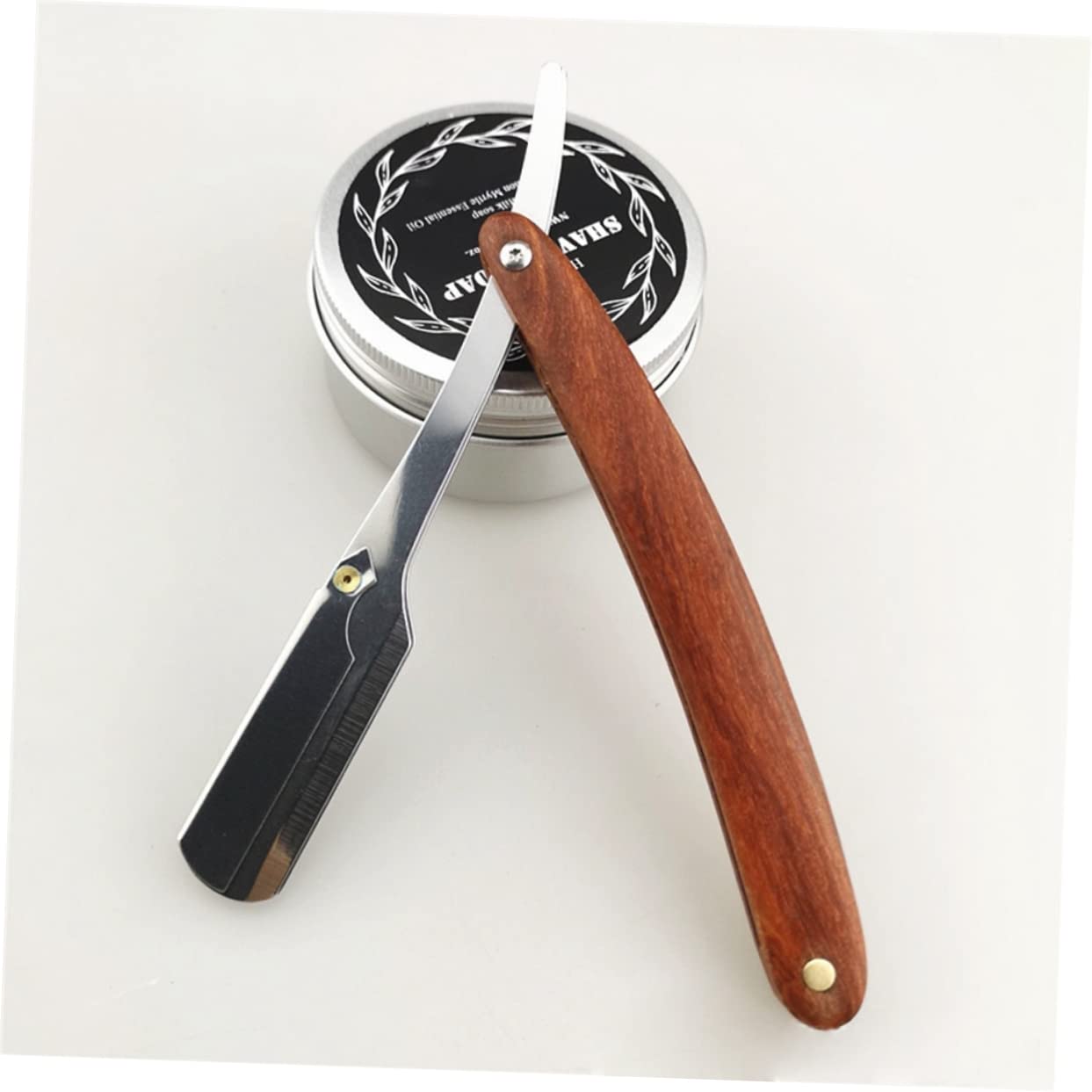 Classic Straight Razor for Men - Professional Metal Blade Manual Shaver for Barbers & Salons | Easy-Open Guard | Perfect for Close Shaves & Grooming at Home or Salon