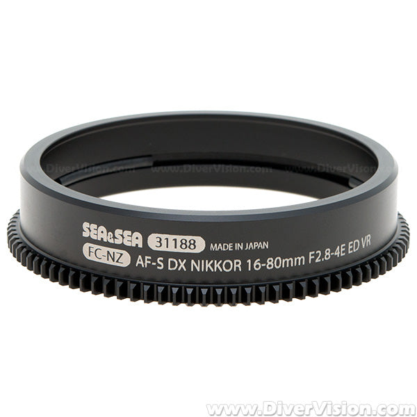 Sea&Sea FC Focus Gear for Nikon AF-S DX NIKKOR 16-80mm F2.8-4E ED VR Lens - Underwater Photography Accessory for Diving and Marine Exploration