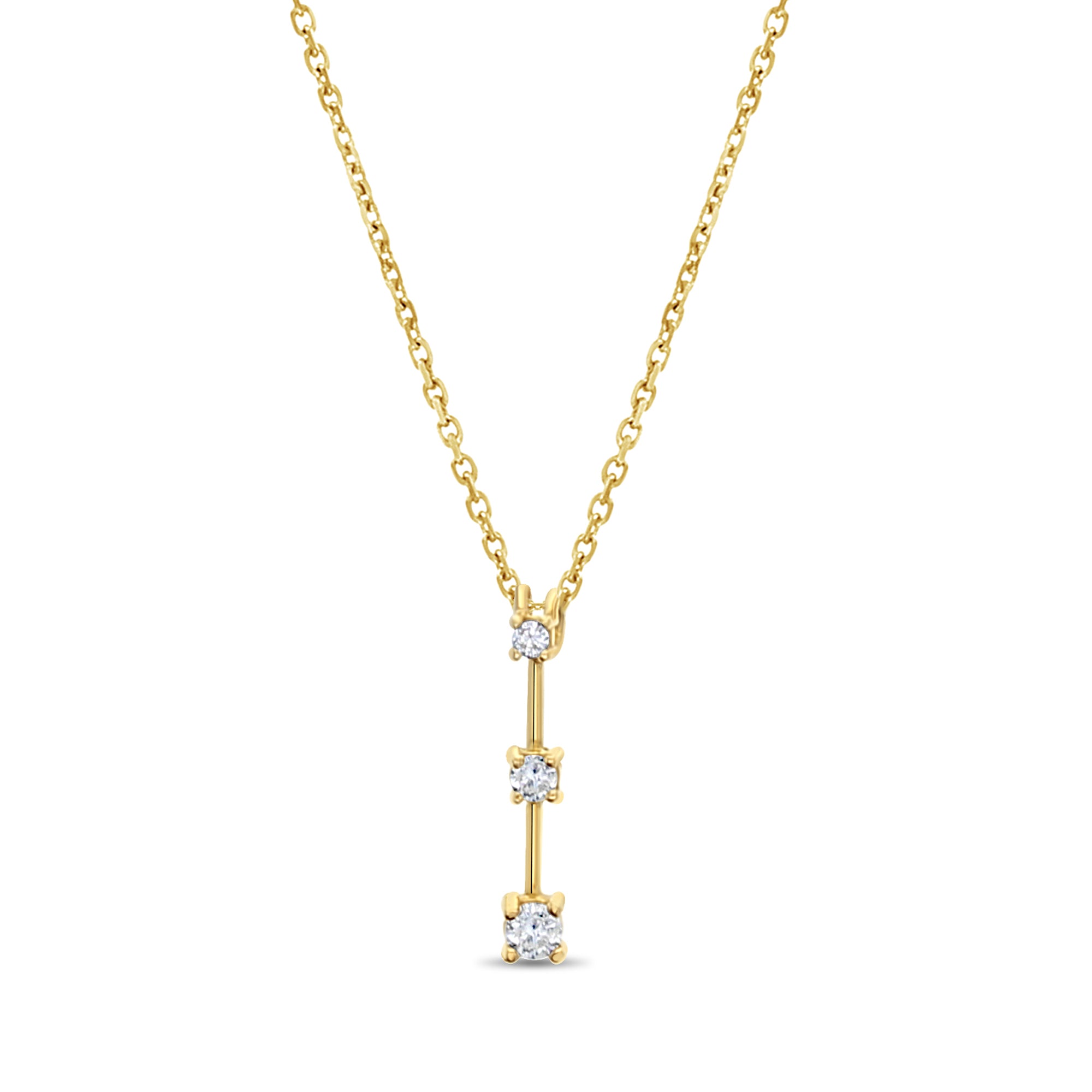 Past Present Future Diamond Necklace - Timeless 3-Stone Pendant for Women | Anniversary, Birthday & Valentine's Day Gift | Elegant Jewelry for Everyday Wear & Special Occasions