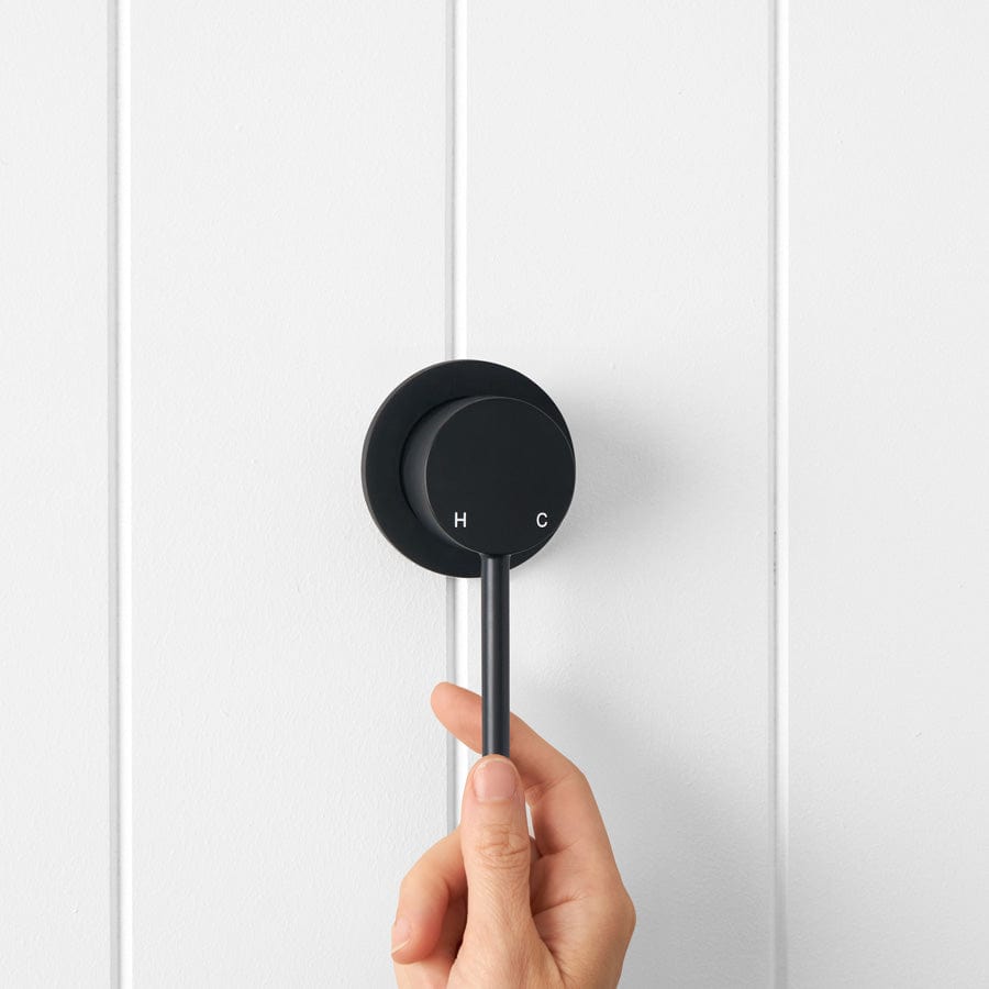 Sydney Wall Mixer in Matte Black - Modern Bathroom Faucet for Sink and Vanity - Perfect for Home, Hotel, and Office Use