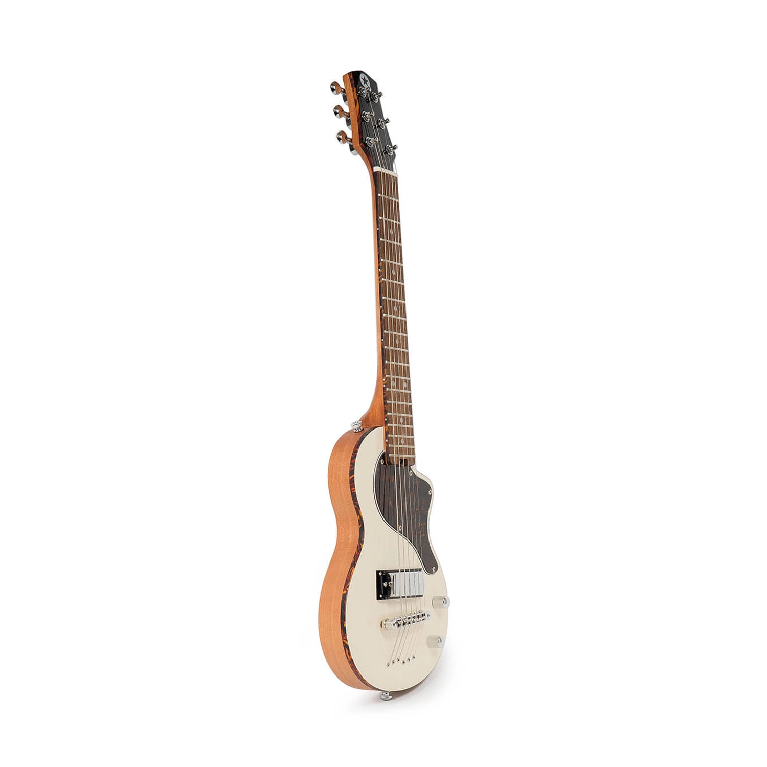 Blackstar Travel Guitar with Gig Bag - Compact & Portable Acoustic Electric Guitar for Travel, Camping & Busking - White