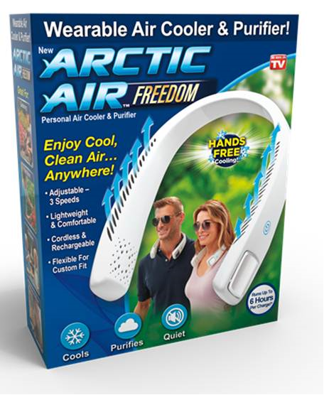 Arctic Air Freedom - Portable Personal Air Cooler with 3 Speeds, USB Rechargeable for Home, Office, and Travel | Stay Cool Anywhere