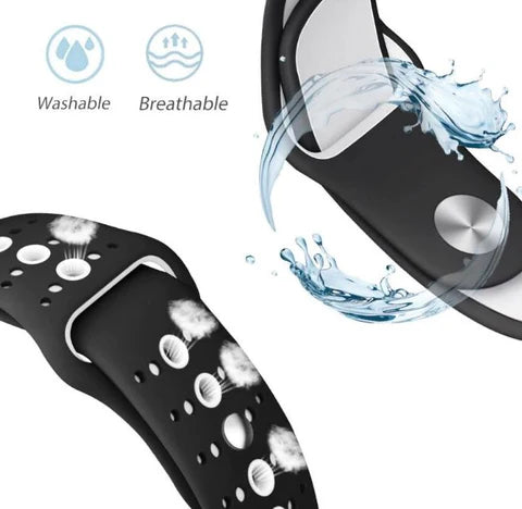 Premium Silicone Active Sport Bands - Durable & Comfortable Fitness Tracker Bands for Running, Gym & Outdoor Workouts - Perfect for Apple Watch, Fitbit & Garmin Trackers
